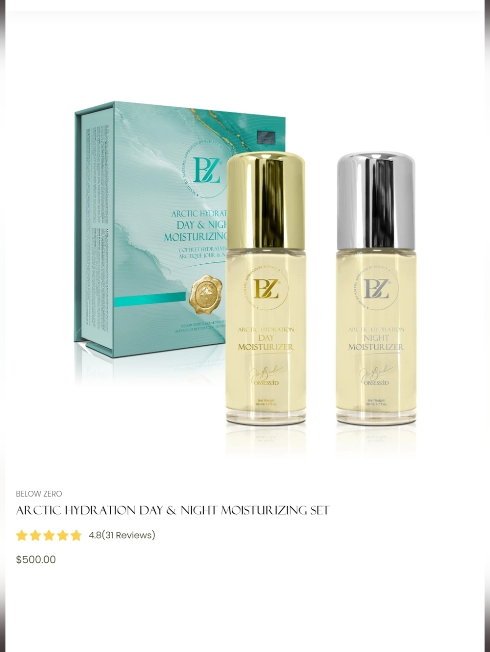 Below Zero Arctic Glow Hydrating & Cooling Day and Night Moisturizer